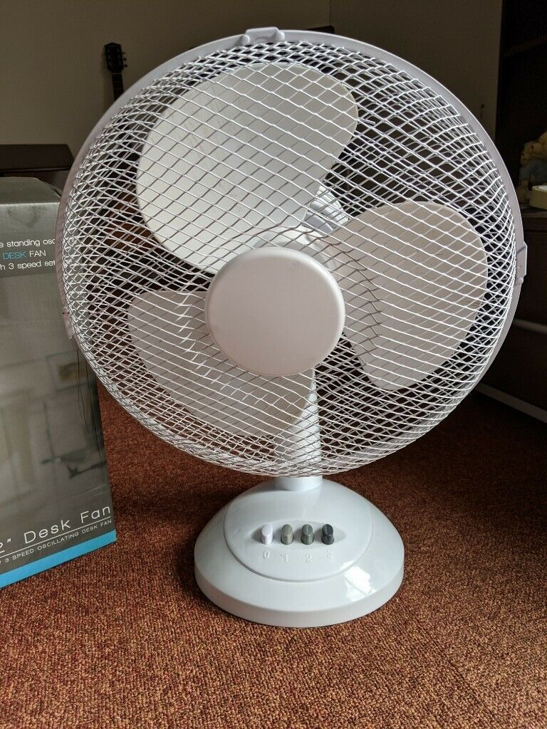 Desk Fan 12 Inches 3 Speeds White In Canterbury Kent Gumtree in sizing 768 X 1024