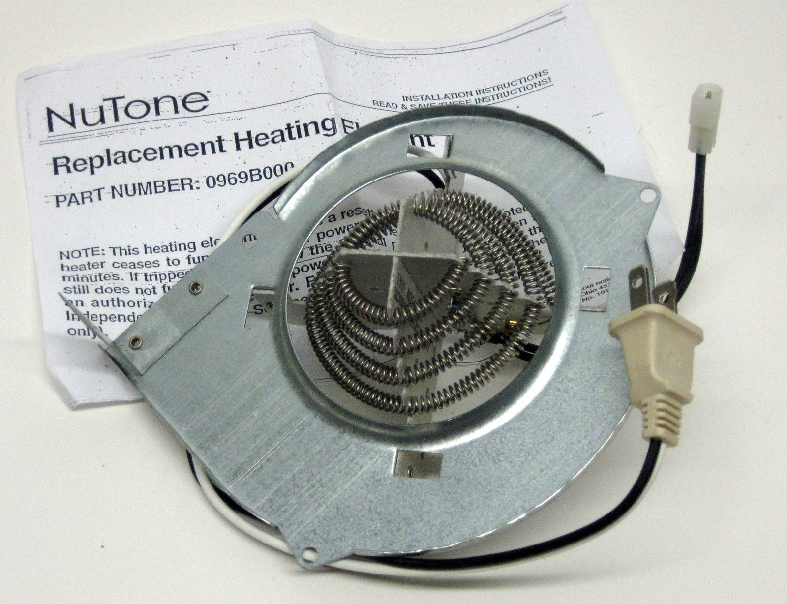 Details About 0969b000 Genuine Nutone Broan Oem Vent Bath Fan Heating Element within measurements 1600 X 1228