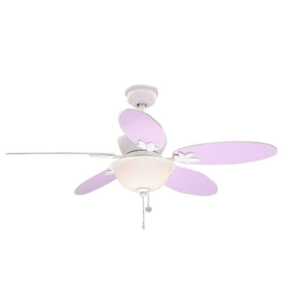 Details About 44 In White Indoor Ceiling Fan Light Kit Frosted Glass Reversible 5 Blades Small in dimensions 1000 X 1000