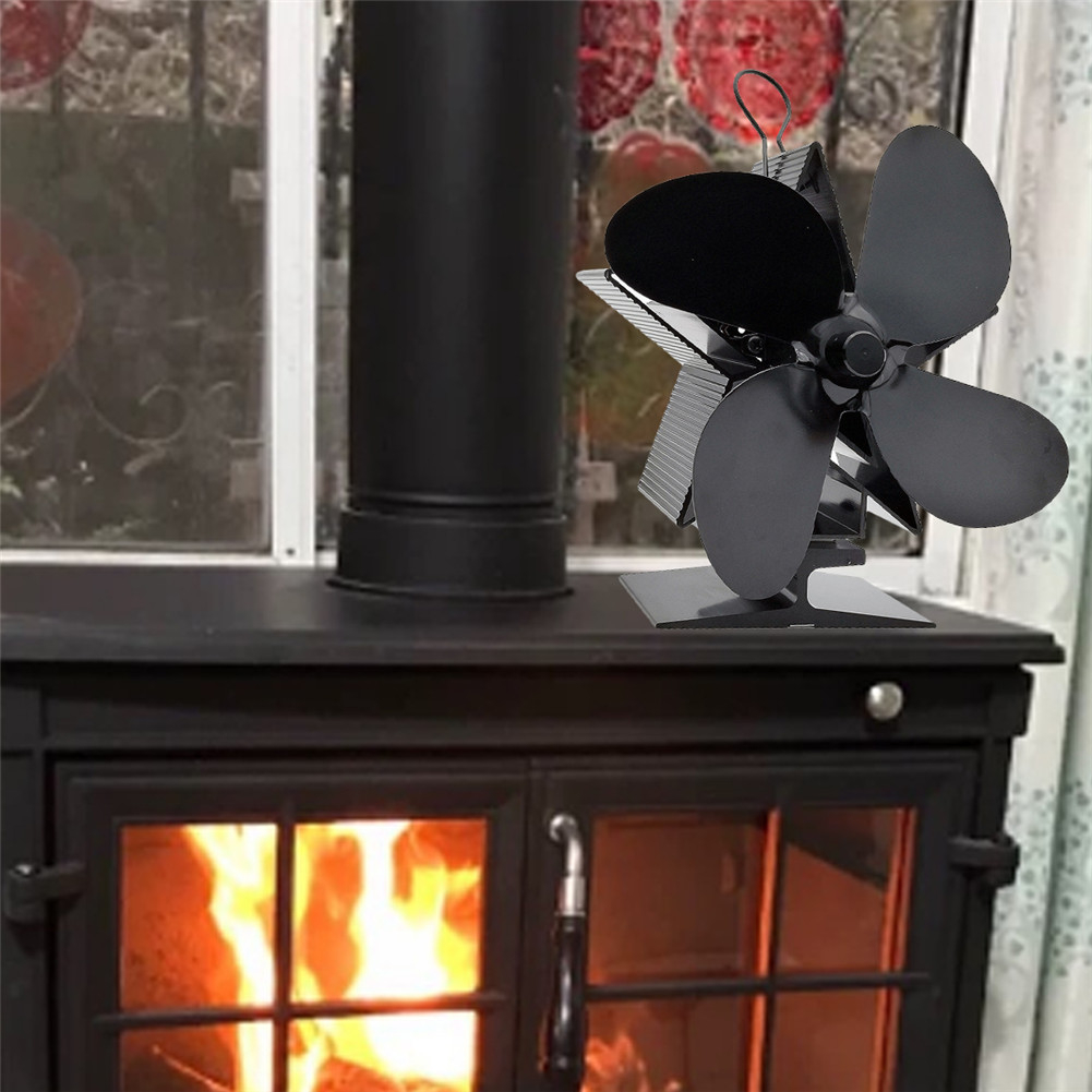 Details About Auto 4 Blade Stove Fan Home Fireplace Fan Eco Heat Powered For Woodlog Burner inside measurements 1001 X 1001