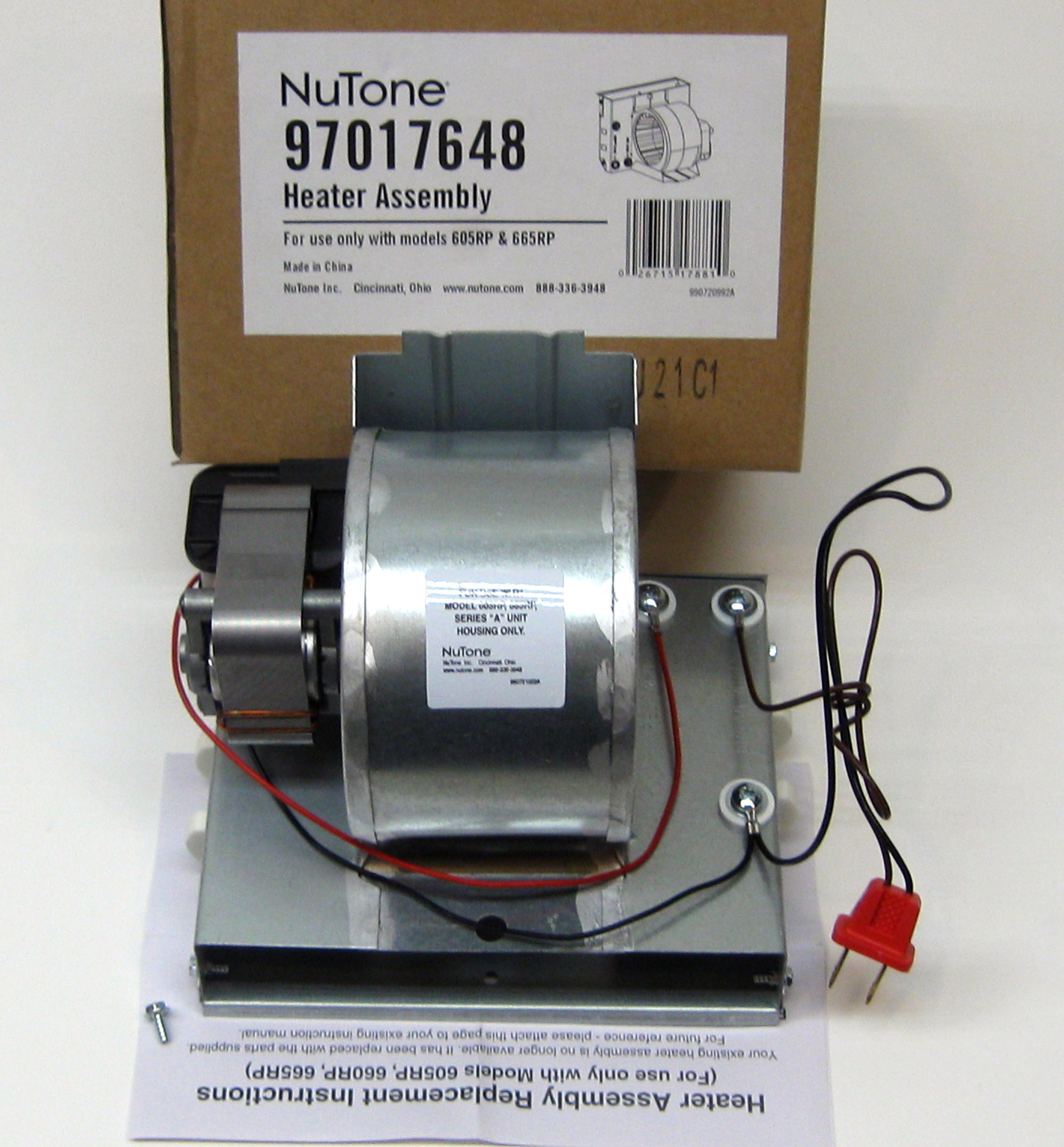 Details About Broan Nutone Motor 990805936 And Heater Assembly 97017648 For 665rp 605rp with measurements 2256 X 2432