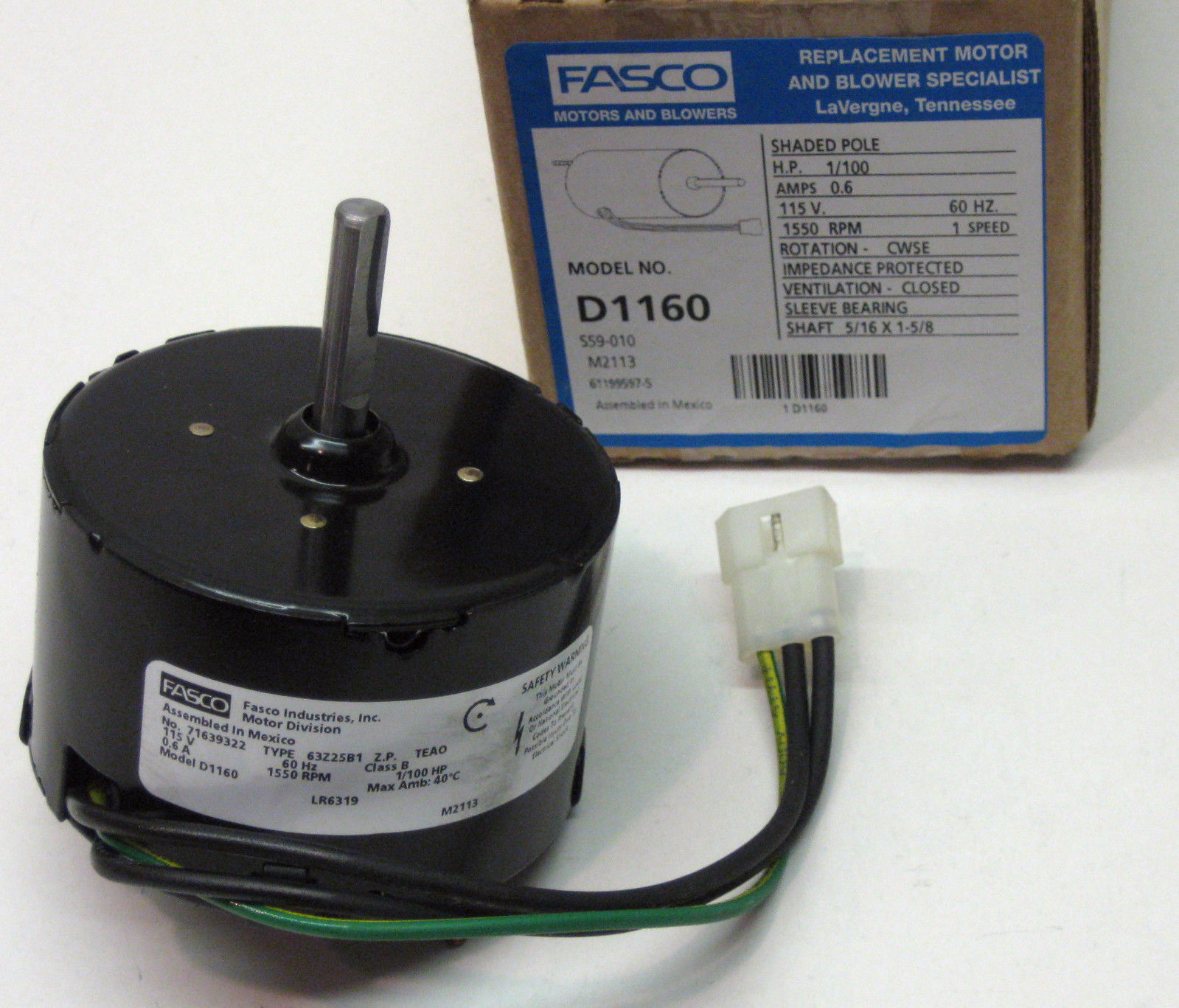 Details About D1160 Fasco Bathroom Fan Vent Motor For 7163 2593 655 661 663 655n 668 763 768 within size 1599 X 1367