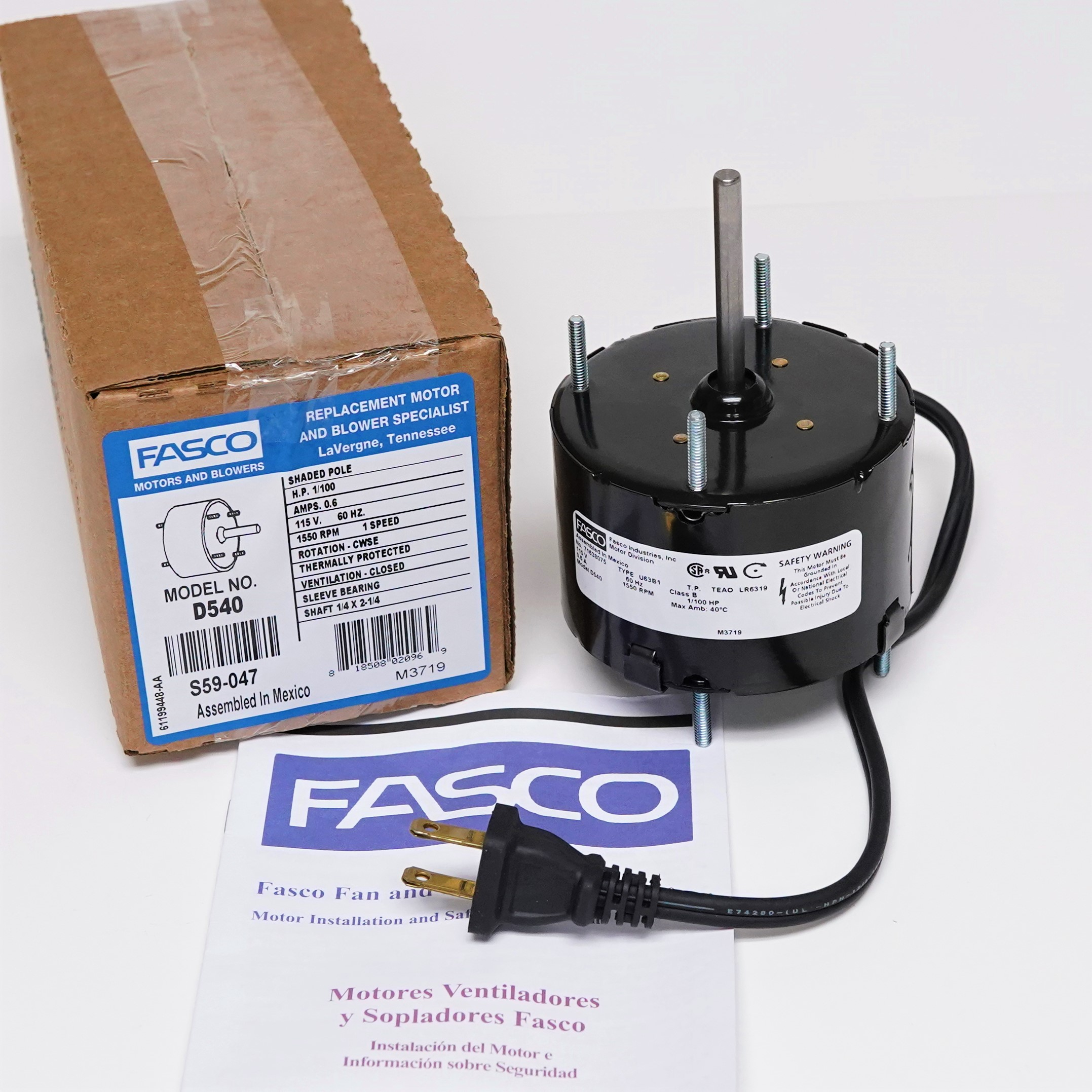 Details About Fasco D540 Bath Kitchen Exhaust Fan Motor 1100 Hp with measurements 2155 X 2155