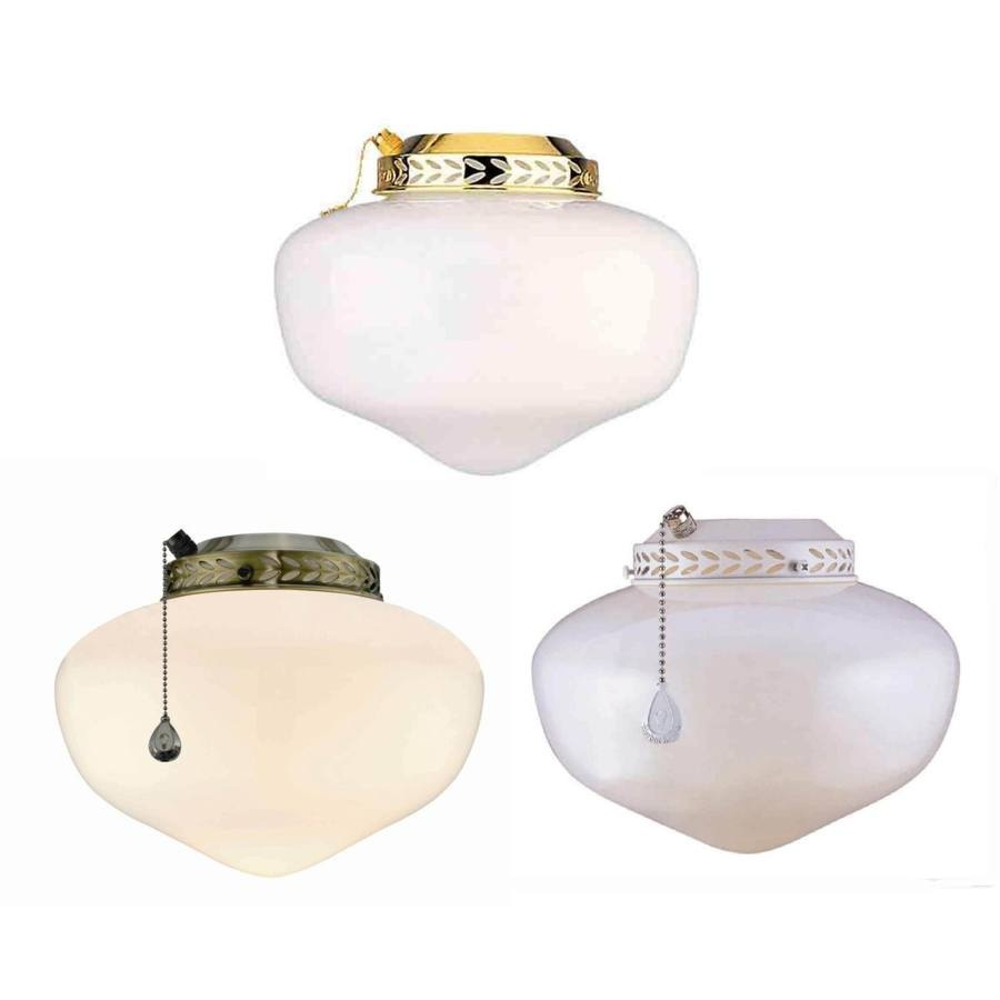Details About Harbor Breeze 1 Light White Bright Brass Ceiling Fan Kit Frosted Glass Shade within dimensions 900 X 900