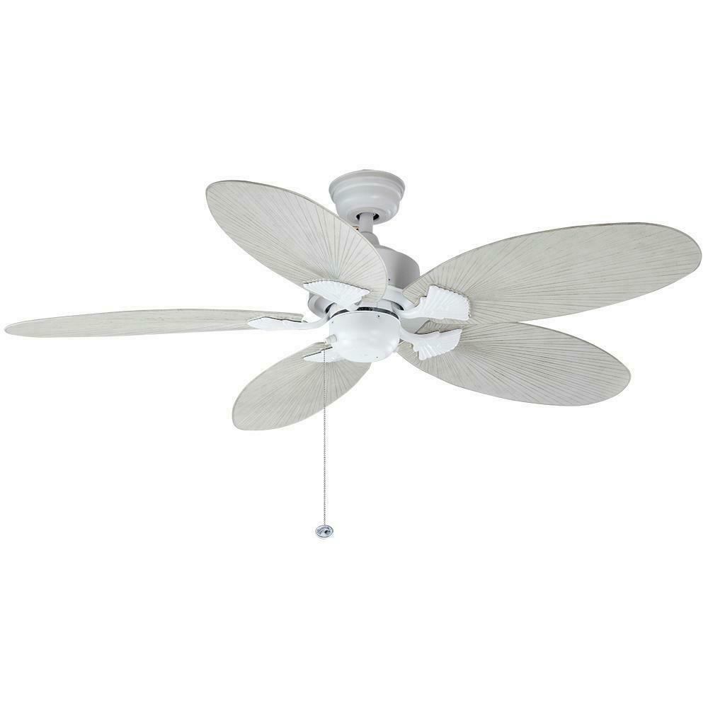Details About Indoor Outdoor Matte White Ceiling Fan Hampton Bay 52 In Pull Chain Operation with regard to dimensions 1000 X 1000