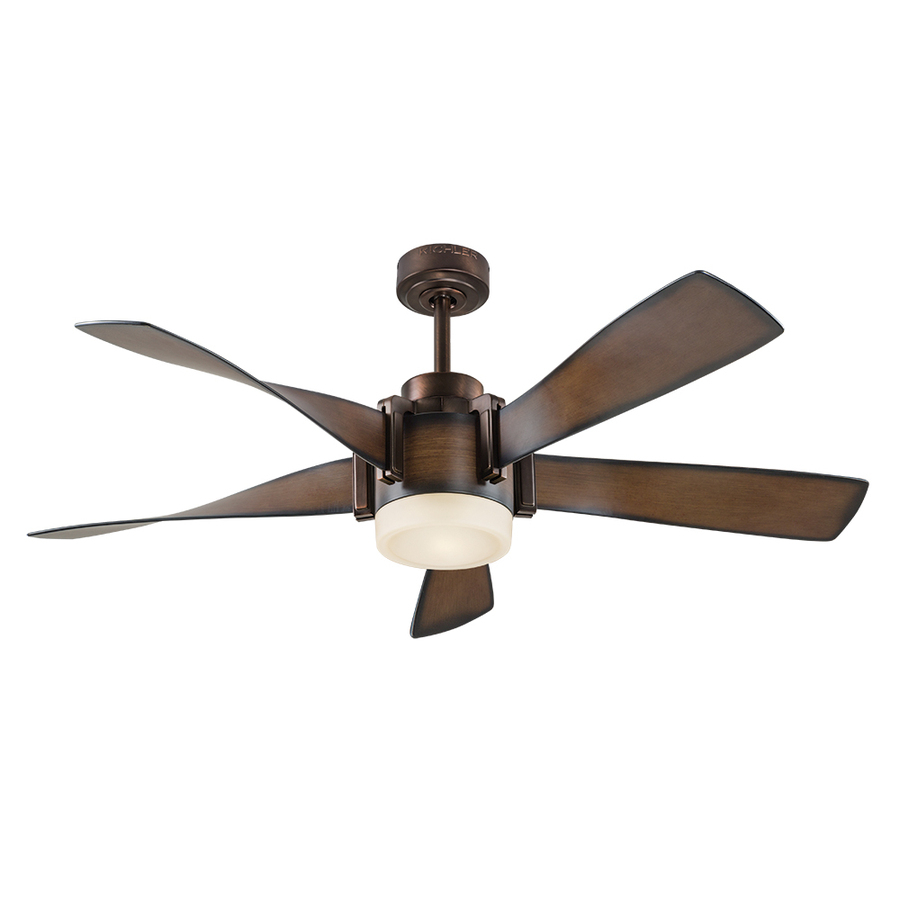 Details About Kichler 52 In Brown Led Indoor Ceiling Fan With Light Kit And Remote 5 Blade intended for proportions 900 X 900