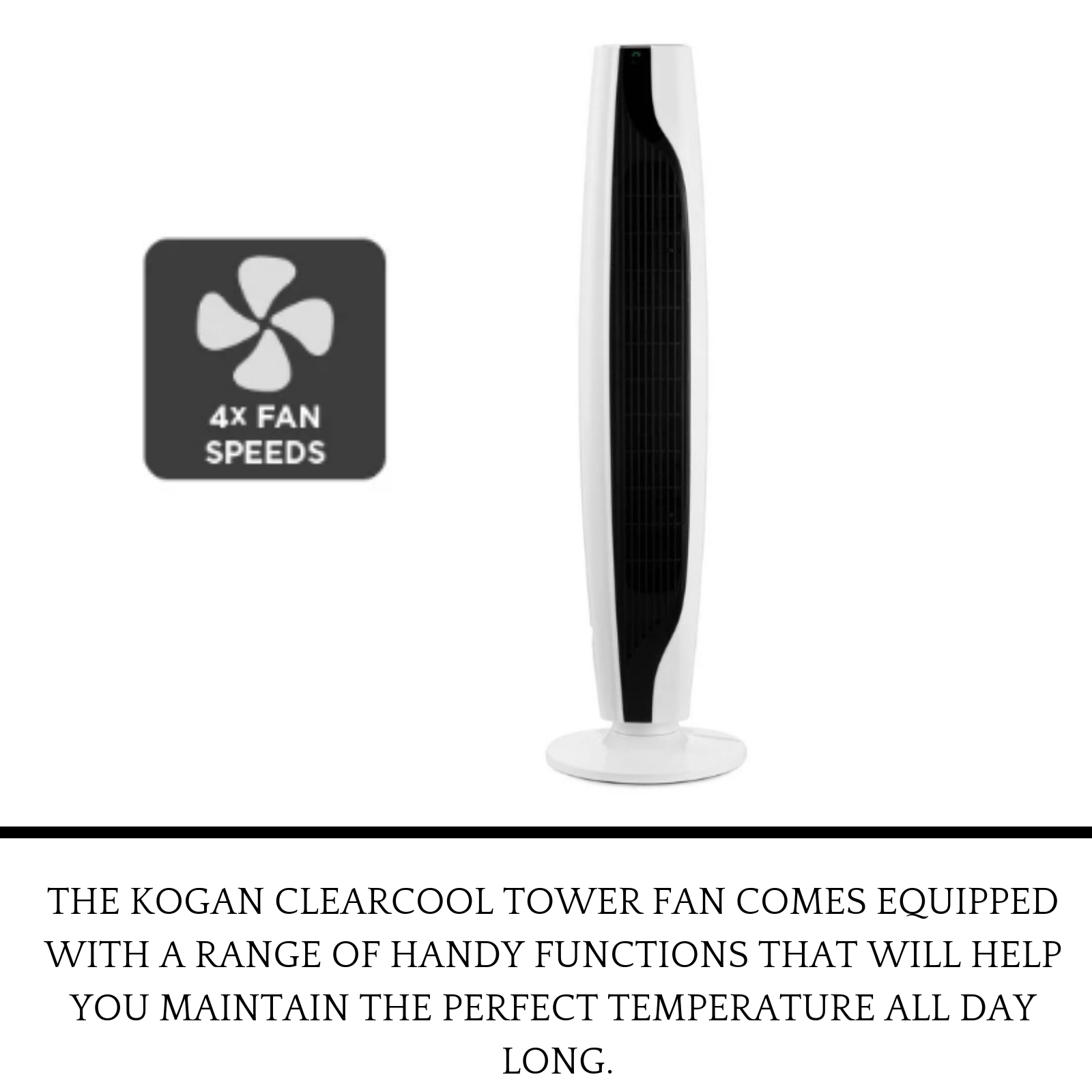 Details About Kogan Clear Cool Tower Fan New Portable Oscillating Touch Fan Wremote Control pertaining to proportions 1600 X 1600