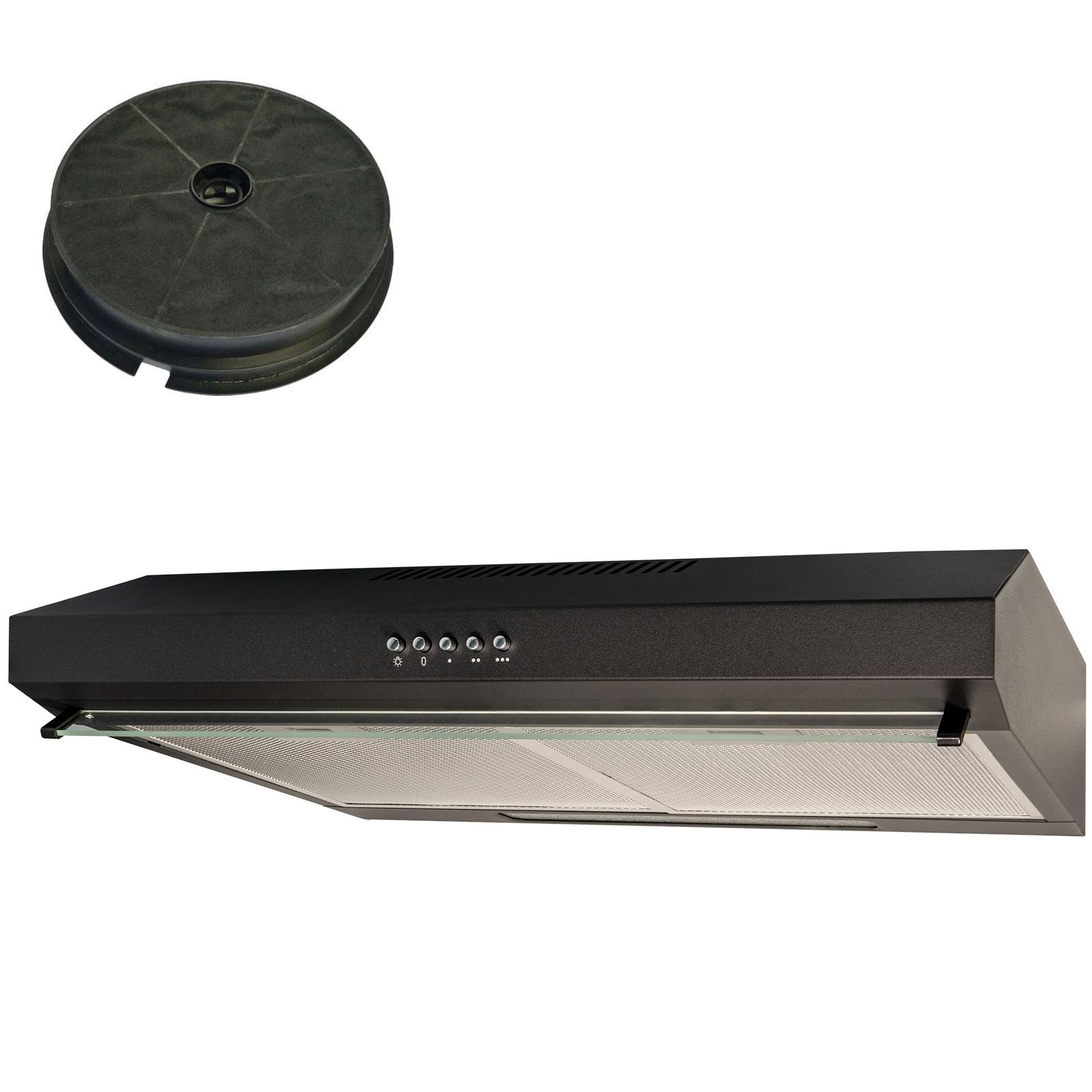 Details About Sia Vsr60bl 60cm Black Slim Visor Cooker Hood Kitchen Fan And Carbon Filter for dimensions 1600 X 1600