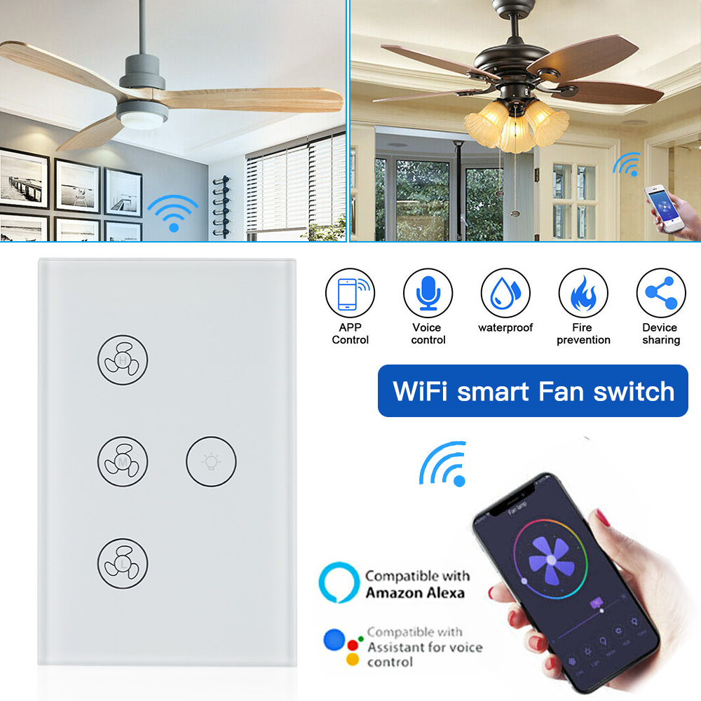 Details About Smart Wifi Fan Light Switch In Wall Ceiling Fan Lamp Switch For Alexa Google in dimensions 1000 X 1000