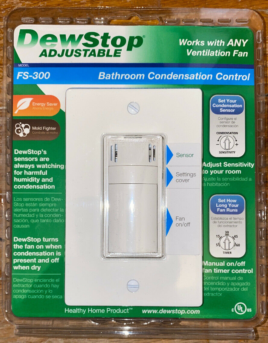 Dewstop Fs 300 W1 Adjustable Bathroom Fan Control Switch White New inside sizing 888 X 1135