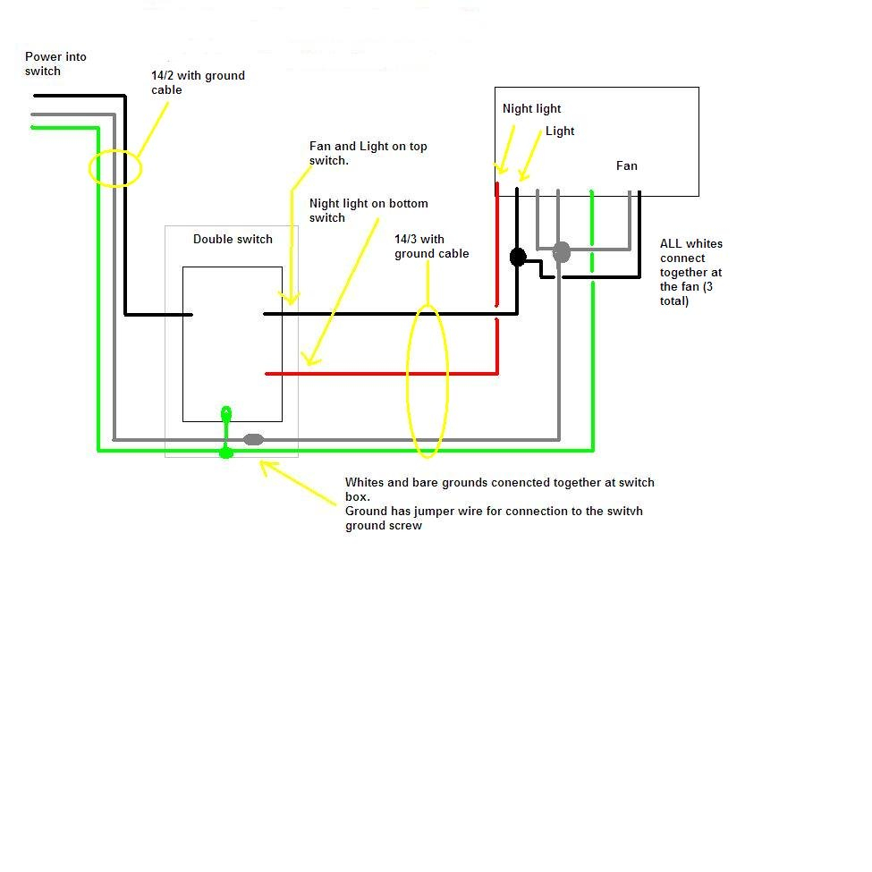 Diagram Bathroom Exhaust Fan And Light Combo Wiring Diagram regarding size 975 X 975