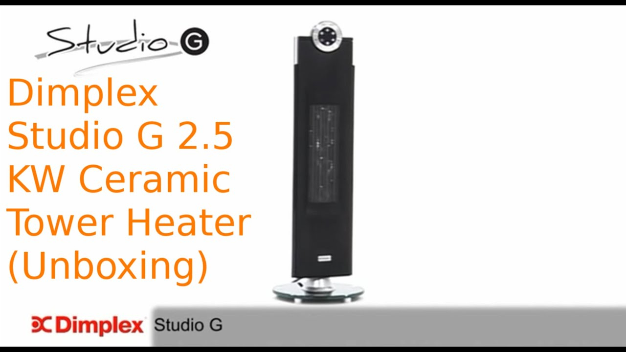 Dimplex Studio G 2 5 Kw Ceramic Tower Heater Unboxing pertaining to size 1280 X 720