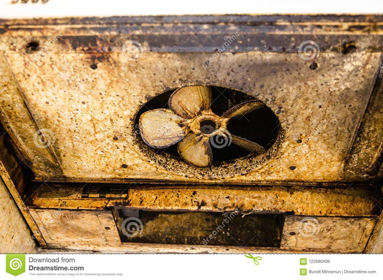 Dirty And Greasy Exhaust Fan Kitchen Hood Stock Photo in sizing 1300 X 951