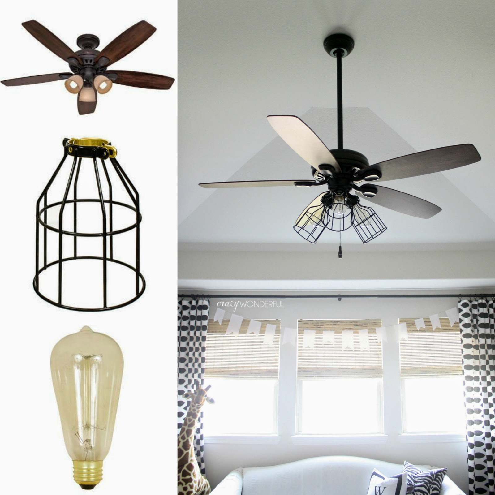 Diy Cage Light Ceiling Fan Crazy Wonderful pertaining to measurements 1600 X 1600