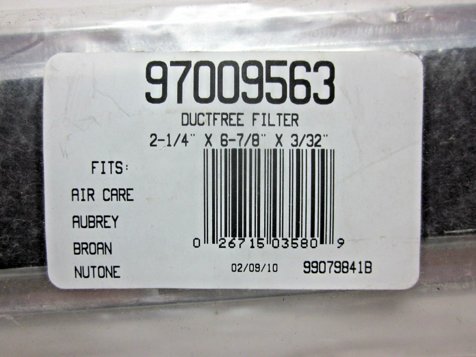 Duct Free Replacement Fan Filter 97009563 682 Air Care Aubrey Broan Nutone 1 Ea in dimensions 1600 X 1200