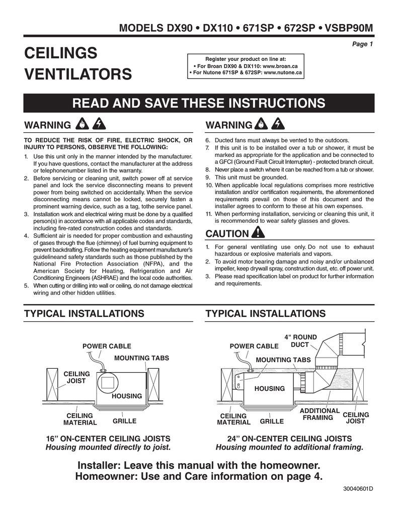 Dx90 Dx110 671sp 672sp Vsbp90m Installation Manual with sizing 791 X 1024