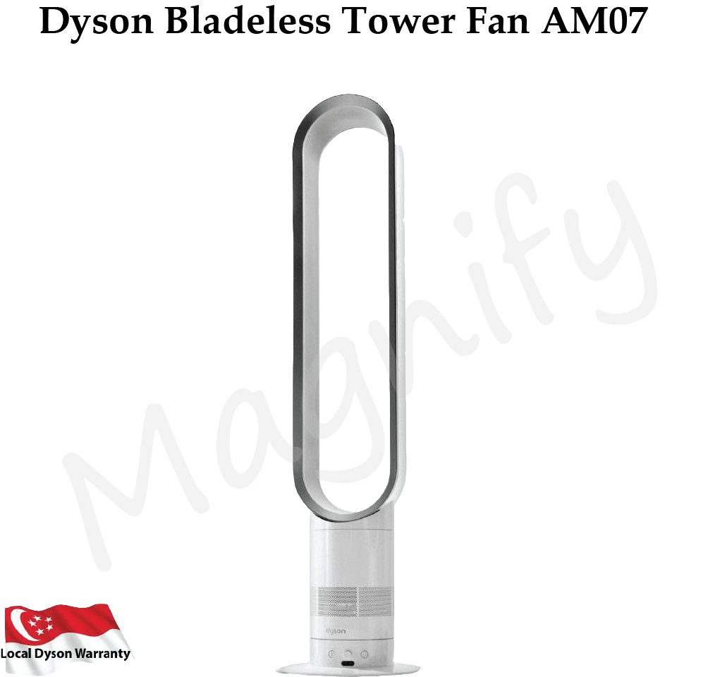 Dyson Bladeless Tower Fan Am07 White Silver within proportions 1004 X 960