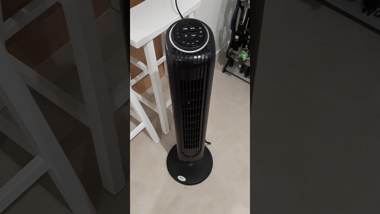 Easy Home Aldi Tower Cooling Fan 3 Speed Fan Mode With Remote inside measurements 1280 X 720