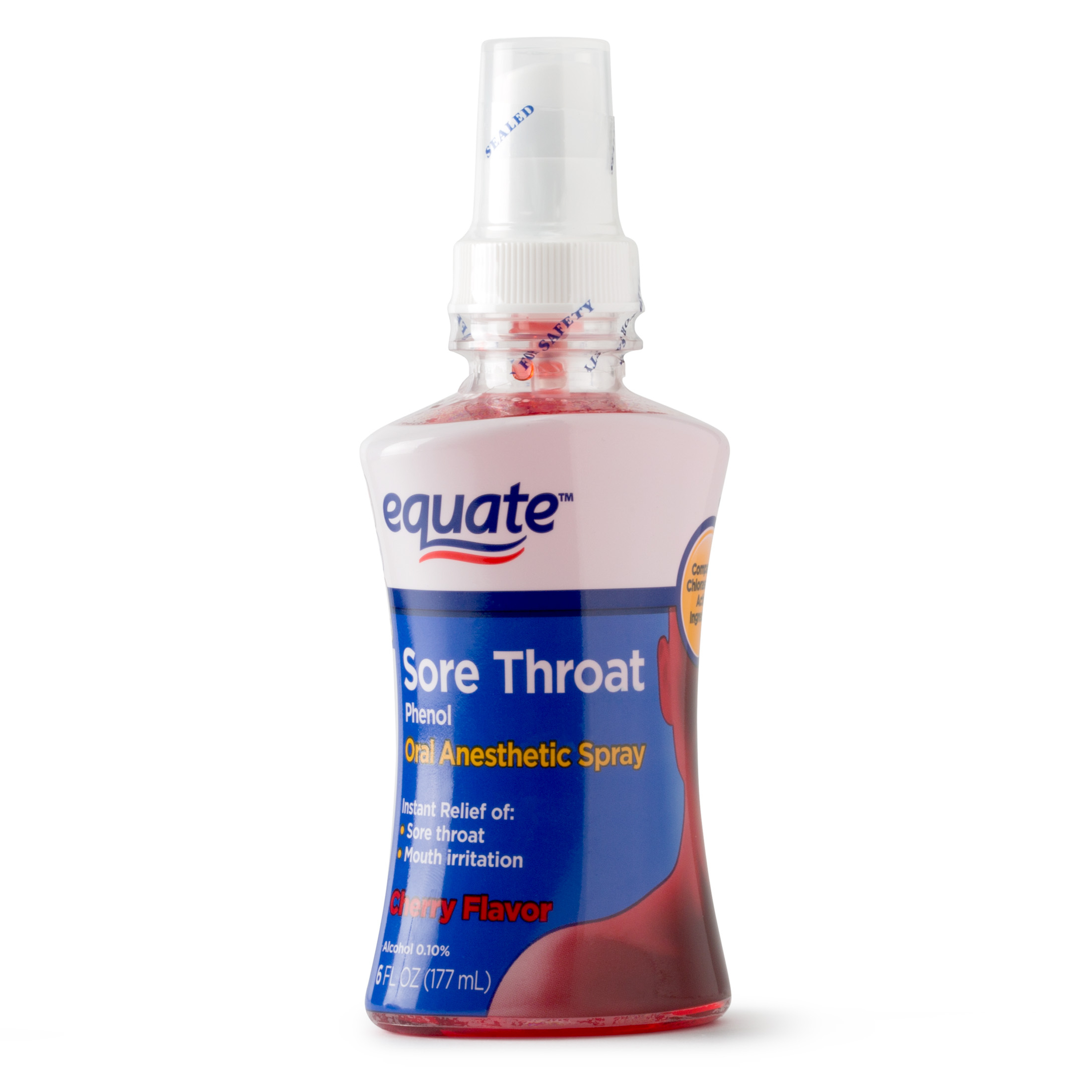 Equate Sore Throat Oral Anesthetic Cherry Flavor Spray 6 Oz Walmart intended for dimensions 2200 X 2200