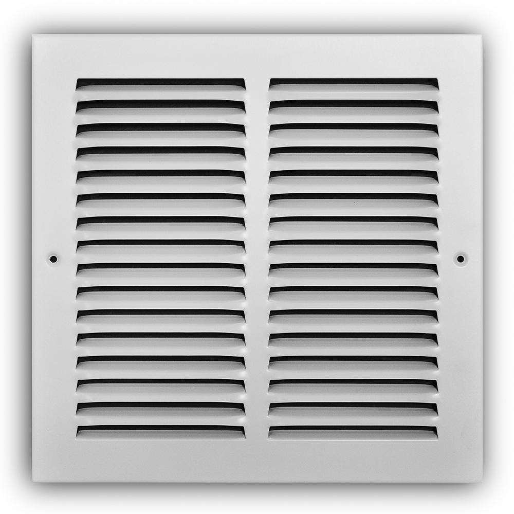 Everbilt 10 In X 10 In White Return Air Grille intended for measurements 1000 X 1000
