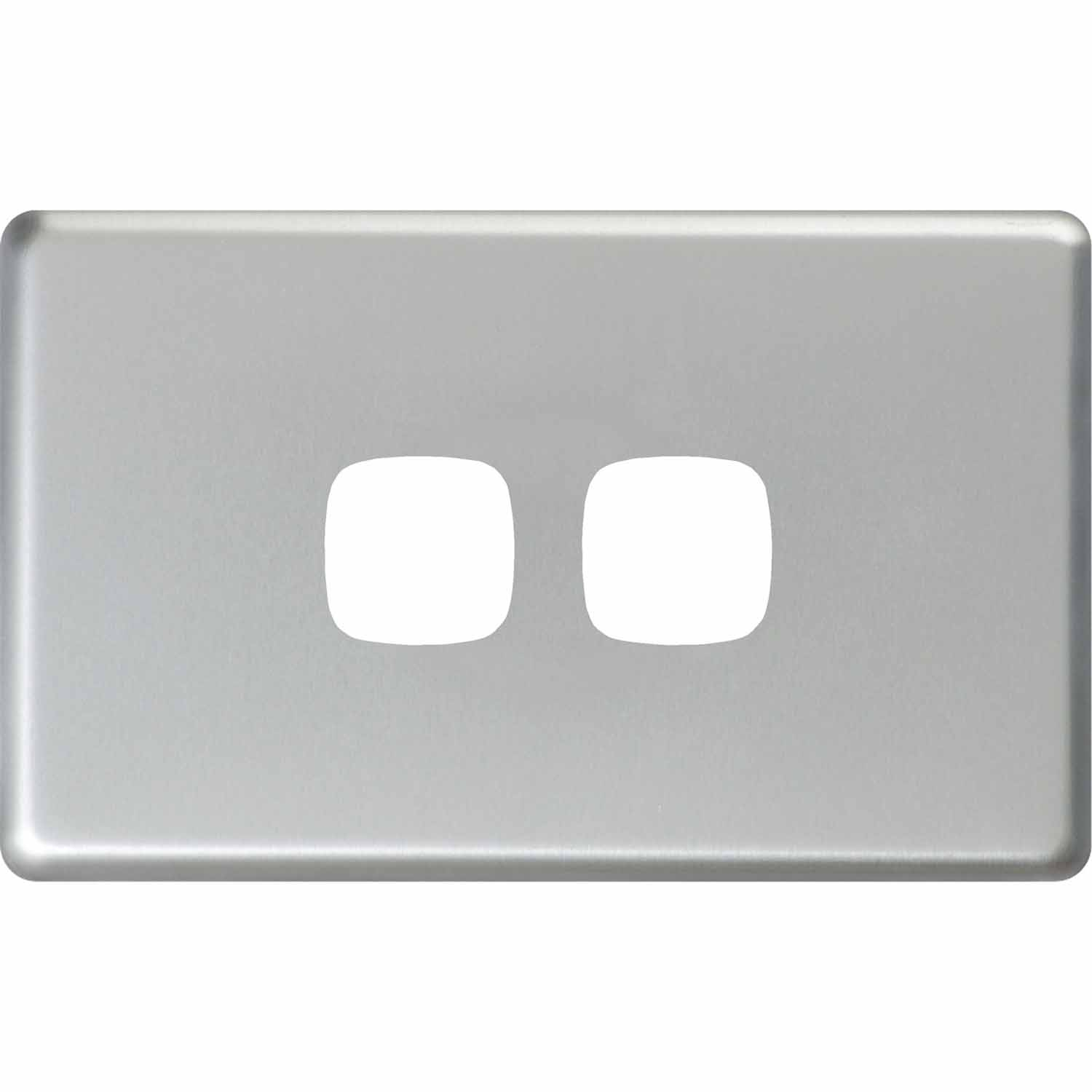 Excel Excel 1 Gang Cover Plate H 73mm L117mm Matt Silver for sizing 1500 X 1500