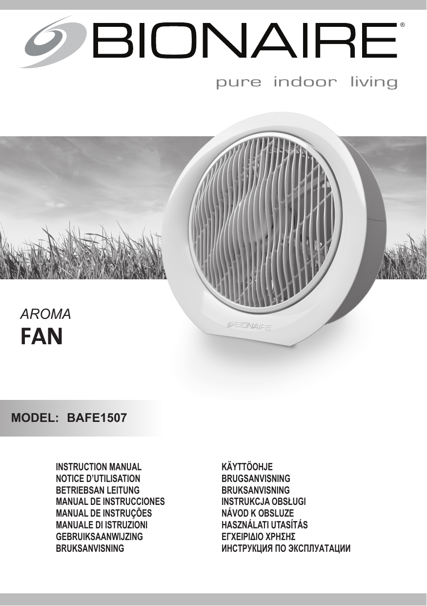 Fan Pure Indoor Living Aroma Model Bafe1507 Manualzz for measurements 875 X 1241