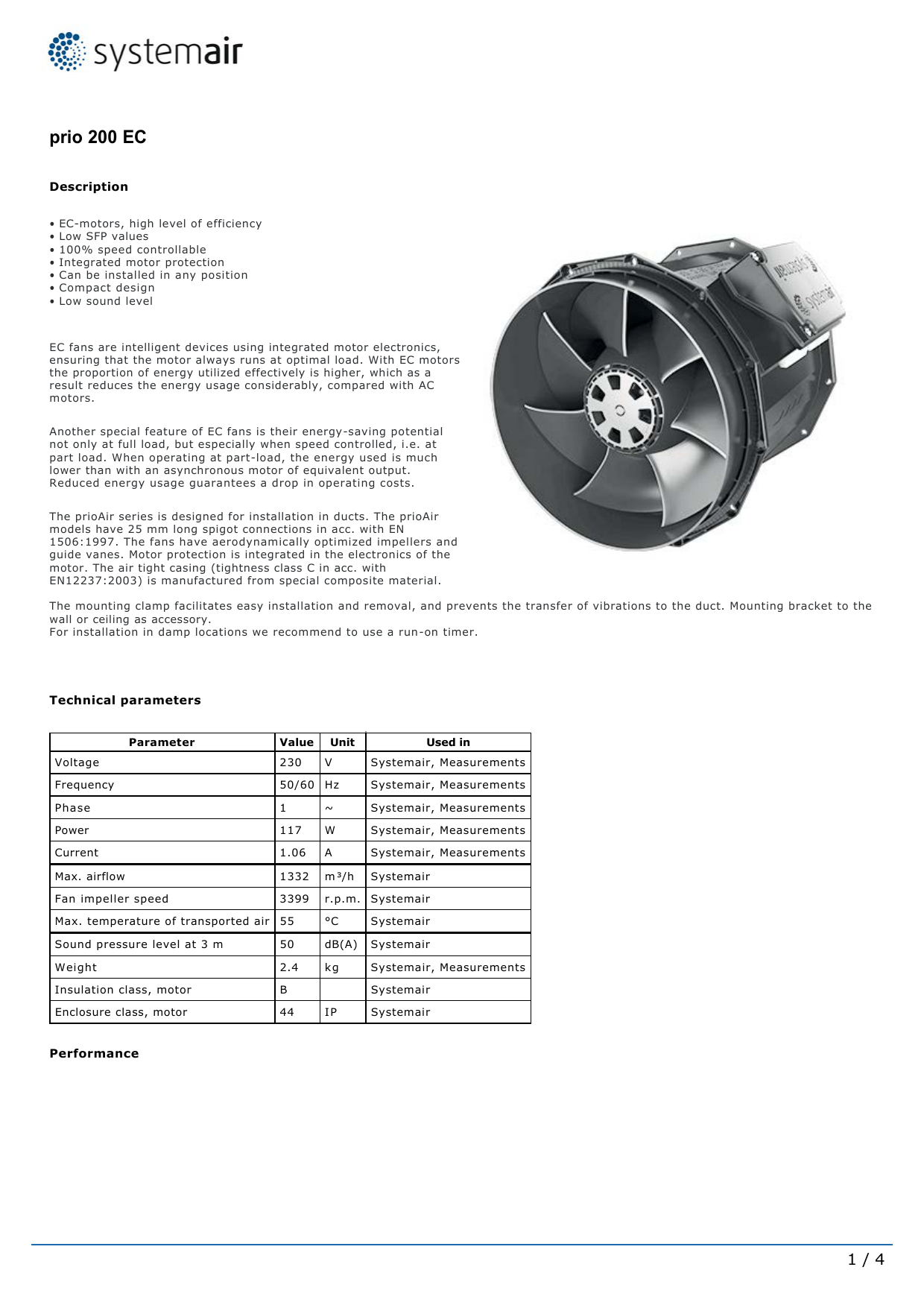 Fans Systemair Prio 200 Ec Manualzz with proportions 1240 X 1755