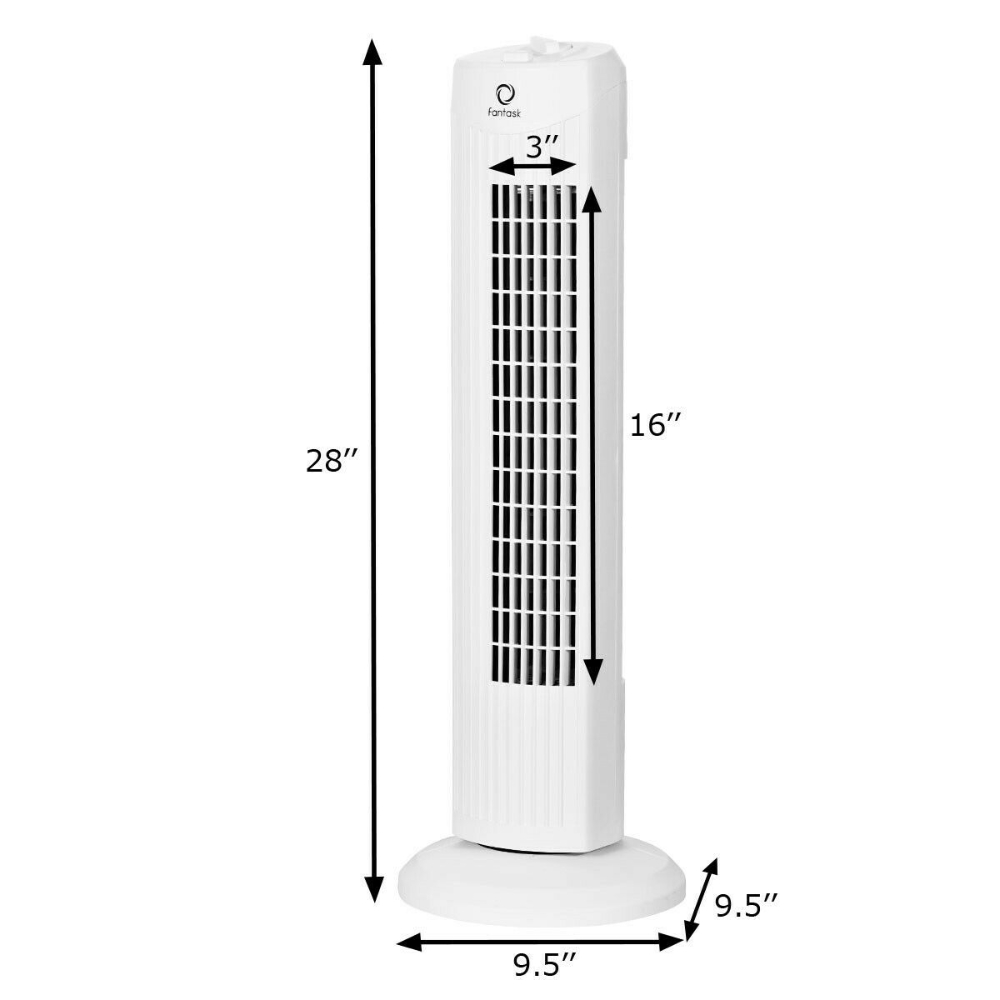 Fantask 35w 28 Quiet Bladeless Oscillating Tower Fan with proportions 1000 X 1000