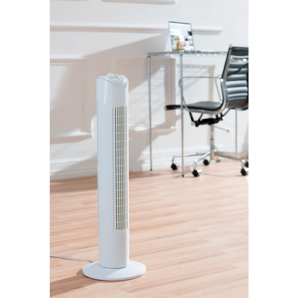 Fine Elements Tower Fan White 32 Inch within sizing 1000 X 1000