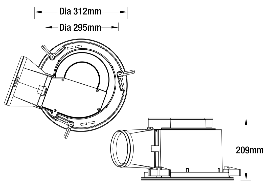 Flow Square Ceiling Exhaust Fan With 12w Led Light 300 throughout dimensions 1056 X 750