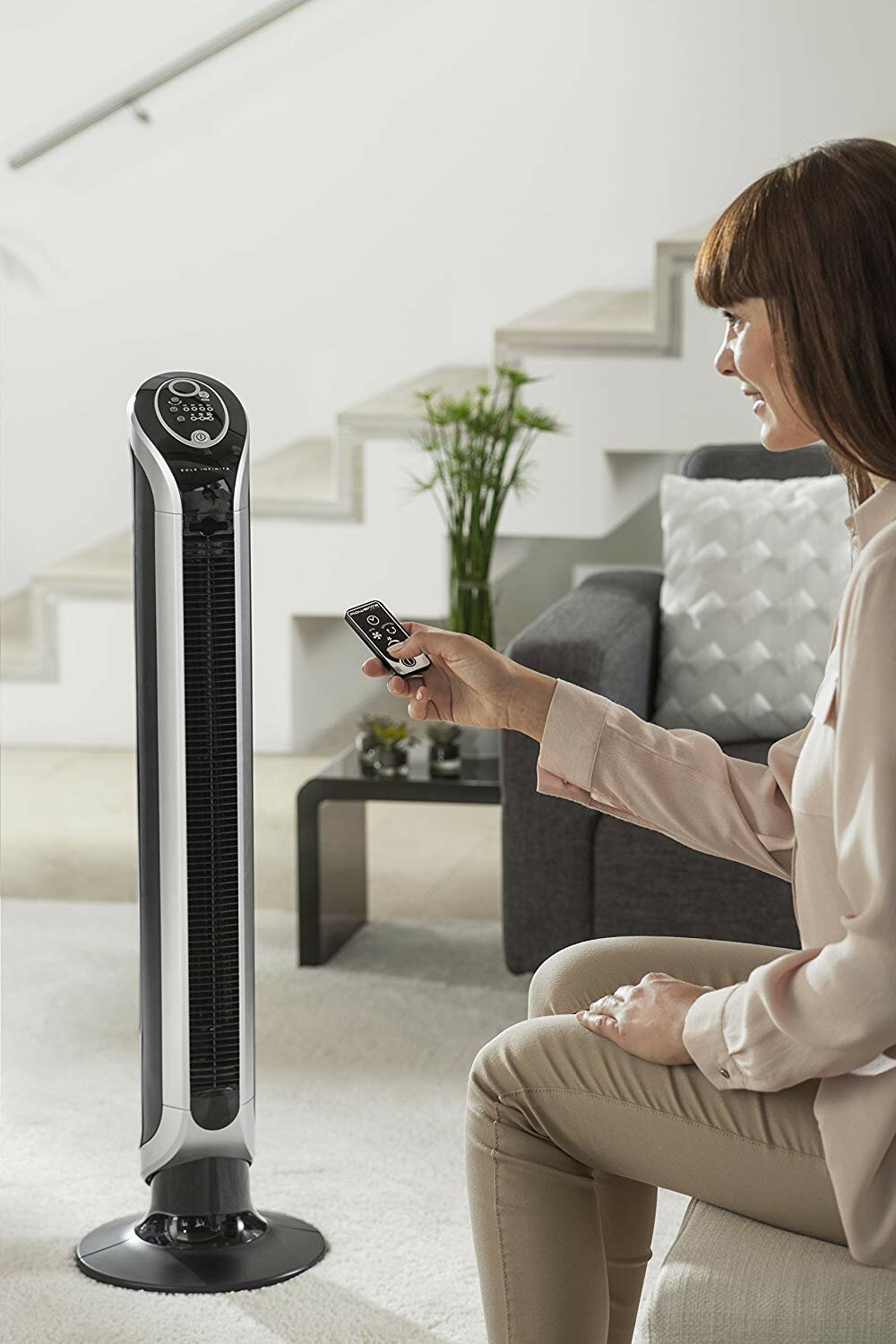 Fresh 85 Oscillating Tower Fan With Remote Control in dimensions 1000 X 1500