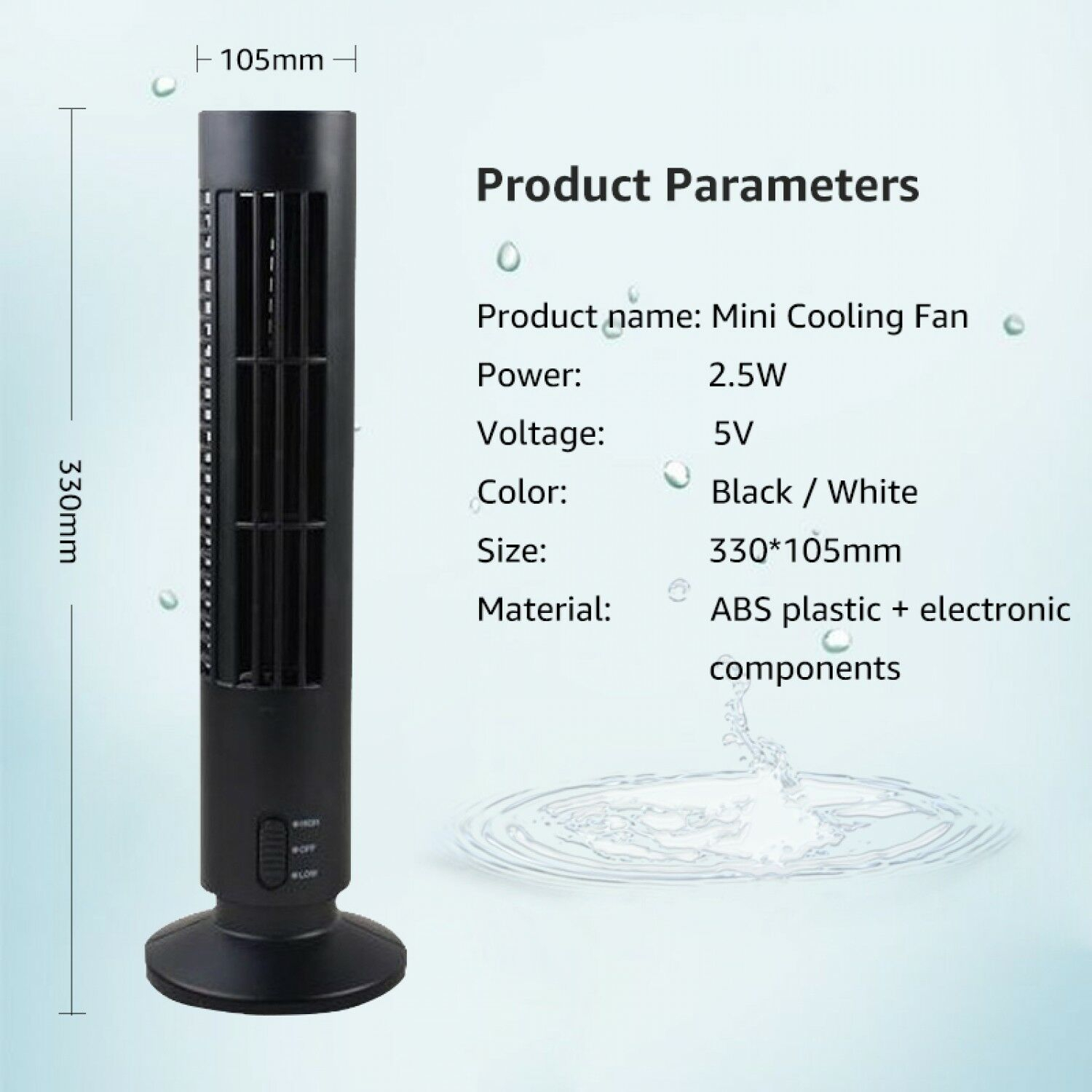 Fresh Air Cooler Bladeless Tower Fan Humidifier Conditioning Ionizer Portable intended for measurements 1500 X 1500