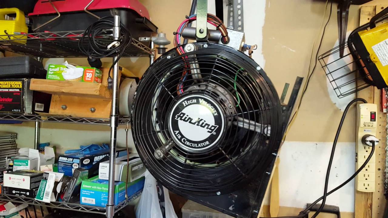 Furnace Fan Converted Into An Adjustable Garage Fan with sizing 1280 X 720