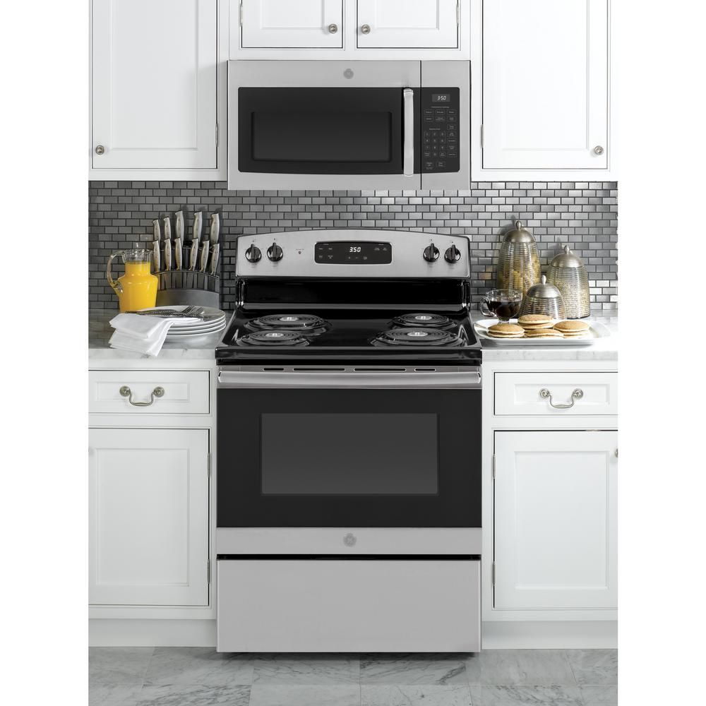 Ge 16 Cu Ft Over The Range Microwave In Stainless Steel pertaining to measurements 1000 X 1000