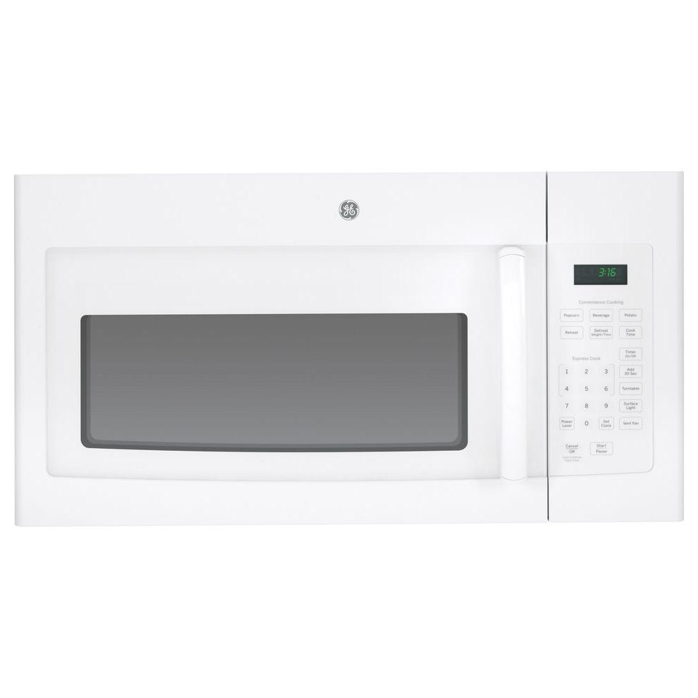 Ge 16 Cu Ft Over The Range Microwave In White in measurements 1000 X 1000