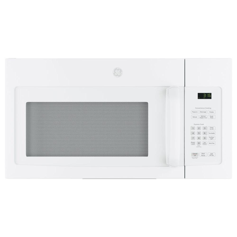 Ge 16 Cu Ft Over The Range Microwave In White with regard to measurements 1000 X 1000