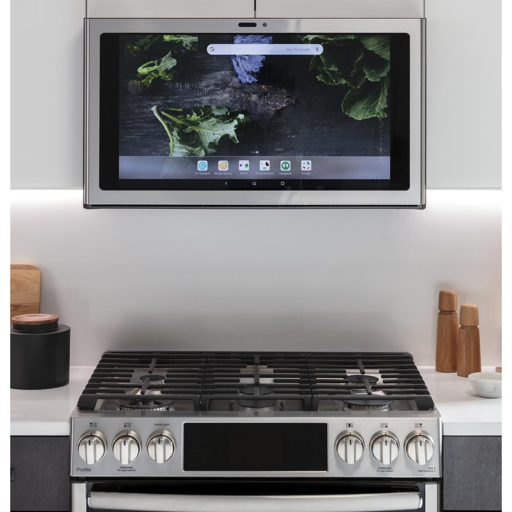 Ge Profile Kitchen Hub 30 In Smart 600 Cfm Range Hood With Light In Stainless Steel intended for proportions 1000 X 1000