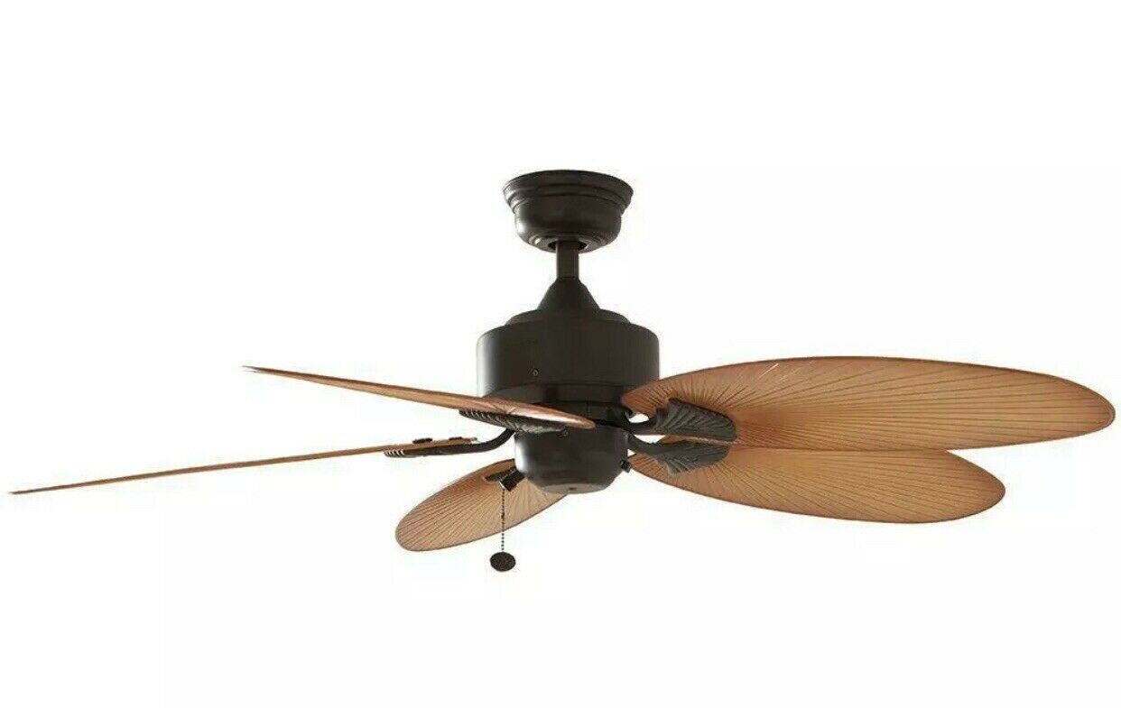 Hampton Bay Ceiling Fan 52 In 5 Blades 3 Speed Light Kit Compatible Aged Bronze with regard to size 1242 X 785