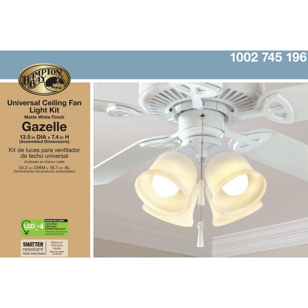 Hampton Bay Gazelle Led Ceiling Fan Light Kit Mw 91303 The with regard to proportions 1000 X 1000