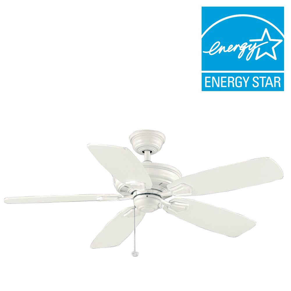 Hampton Bay Heirloom 52 In Indooroutdoor White Ceiling Fan 575714 New Walmart throughout proportions 1000 X 1000