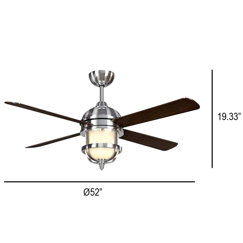 Hampton Bay Senze 52 In Indoor Brushed Nickel Ceiling Fan regarding dimensions 1000 X 1000