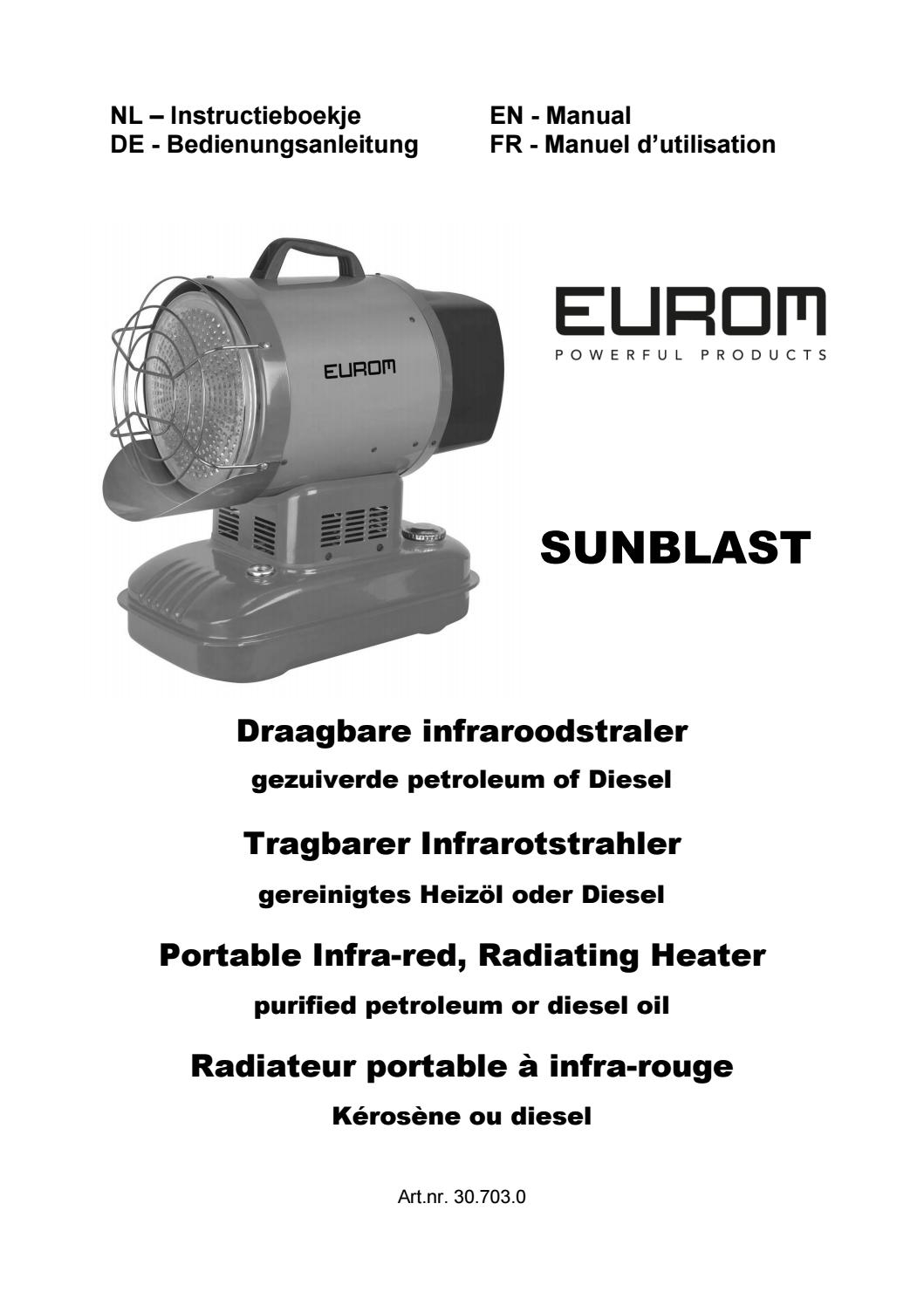 Handleiding Eurom Sunblast 2017 Nl Wwwpowerfulproducts intended for size 1059 X 1497