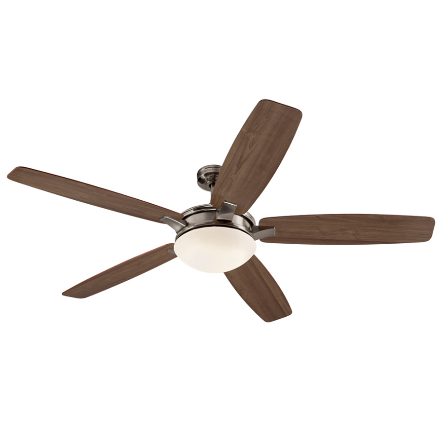 Harbor Breeze 48 In Brushed Nickel Incandescent Indoor Residential Ceiling Fan With Light Kit Included And Remote Control Included 5 Blade in proportions 900 X 900