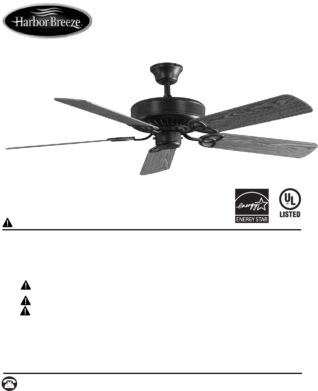 Harbor Breeze Ceiling Fan Manual Model Bdb52ww5p Pdf pertaining to size 1079 X 1329