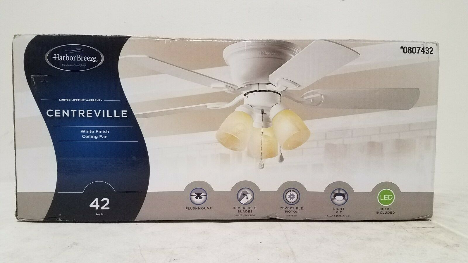Harbor Breeze Centreville 42 In Ceiling Fan W Light Kit For Parts G757 with regard to size 1600 X 900