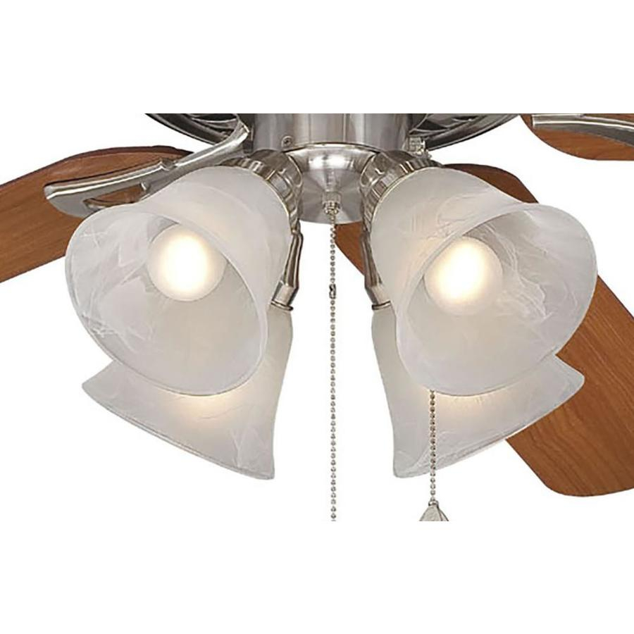 Harbor Breeze Ebdb52bnk5bc4n Springfield Ii 52 In Brushed Nickel Indoor Downrod Or Close Mount Ceiling Fan With Light Kit with dimensions 900 X 900