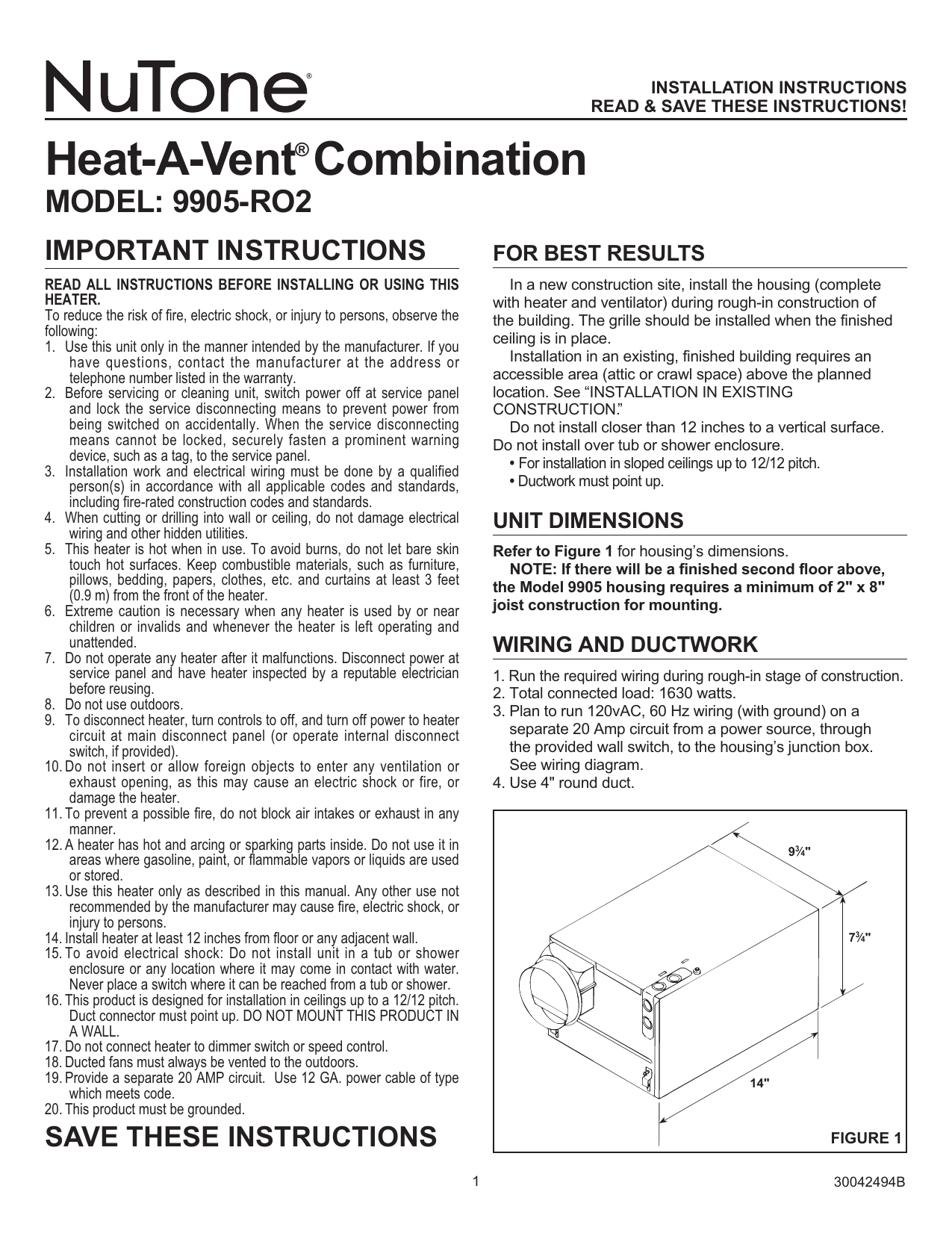 Heat A Vent Combination Manualzz for dimensions 1275 X 1651