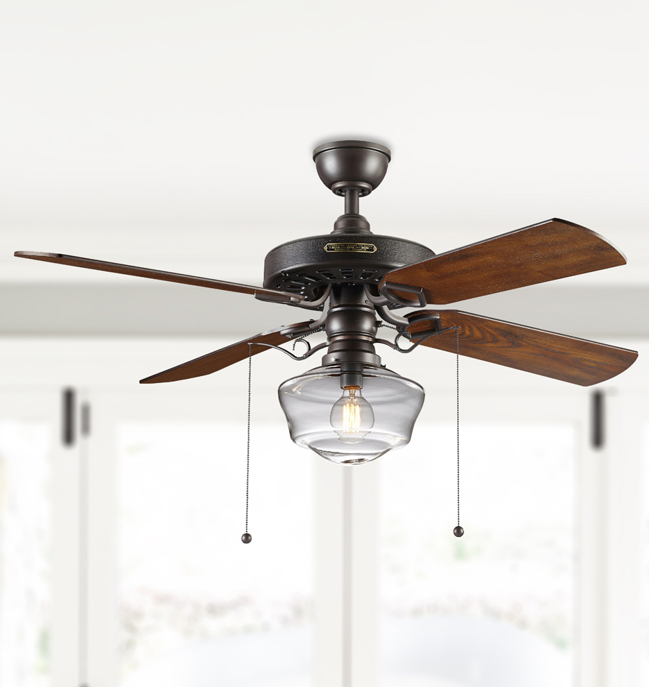 Heron Ceiling Fan With Clear Ogee Shade with regard to dimensions 936 X 990
