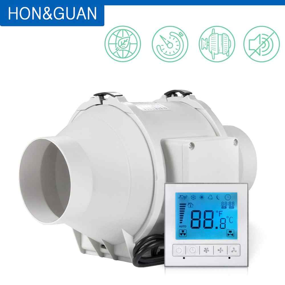 Honguan 4 Inch Hf 100pmzc Timer Extractor Inline Duct Fan With Smart Switch 220240v Free Shipping Dhl Or Ups throughout size 1000 X 1000