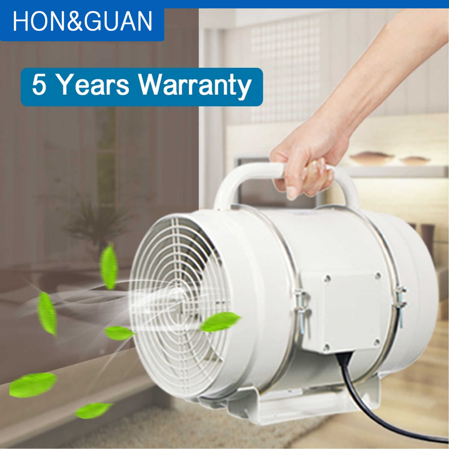 Honguan 8 Inch 200mm In Line Duct Fan Portable Mixed Flow with dimensions 1500 X 1500